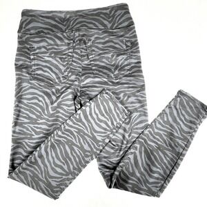 Rock Republic Denim Fever Zebra Print Pull On Jegging Pants Trousers size 10